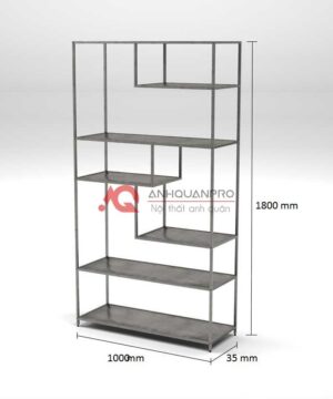 Kệ trang trí phòng khách đẹp KGC06 3 thong so kich thuoc ke trang tri kgc06