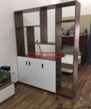Hình ảnh thực tế của kệ gỗ ngăn phòng TGC02 - 1