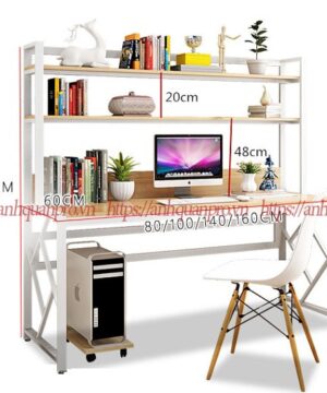 Bàn học sinh tại nhà có giá sách BGC20 17 thong so kich thuoc ban bgc20