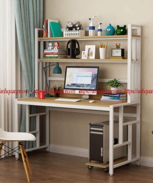 Bàn học, bàn làm việc có giá sách BGC22 5 ban sat co gia sach BGC22