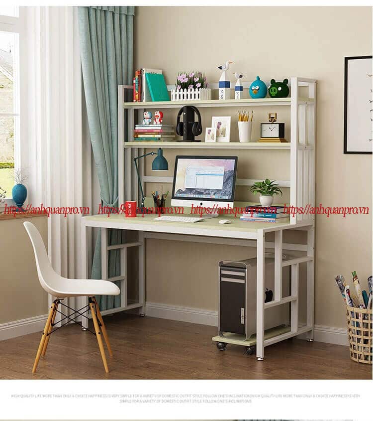bàn BGC22 khung trắng