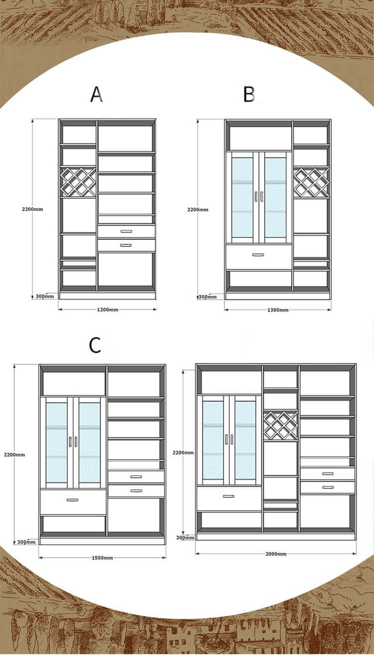 Tủ rượu gỗ công nghiệp TR01