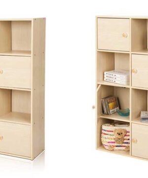 Giá sách gỗ có cửa sole KG30