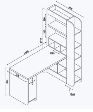Kích thước bàn học BGC28