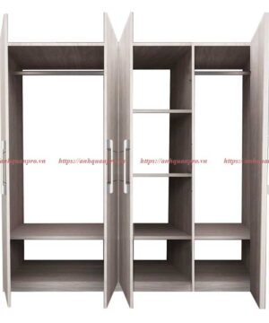 Tủ quần áo gỗ công nghiệp 4 cánh mở TGCN13 5 Bên trong tủ áo TGCN13