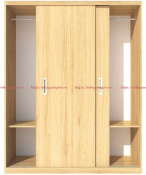 Tủ quần áo gỗ công nghiệp 2 cánh lùa TGCN15 18 Cánh lùa sử dụng dễ dàng