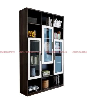 Tủ gỗ để hồ sơ , trang trí cánh kính TGC21
