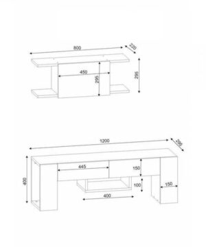 Kệ tivi giá rẻ KTV04 7 Kích thước kệ tivi giá rẻ KTV04