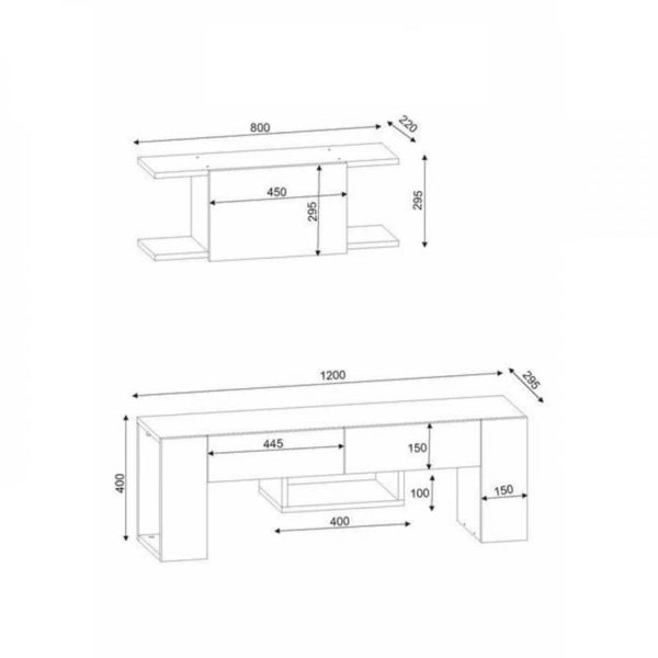 Kích thước kệ tivi giá rẻ KTV04