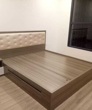 Giường ngủ có ngăn kéo , bọc da G01