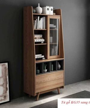 Tủ gỗ KG35 dùng trang trí , bày sách báo ...
