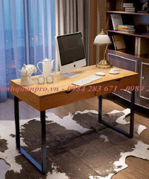 Bàn làm việc mặt gôc chân sắt BGC38