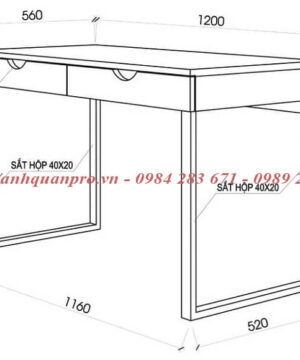 Kích thước bàn BGC38