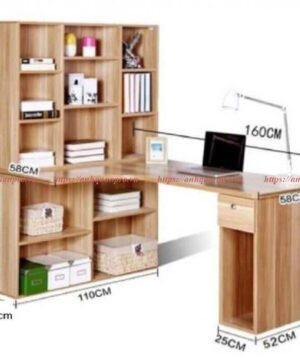 Thông số kích thước bàn liền giá sách BGK01