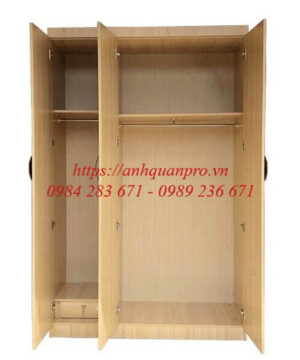 Tủ quần áo giá rẻ TGCN22 ( 120cm x 200 cm x 50 cm ) 7 Bên trong tủ áo giá rẻ TGCN22