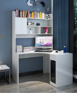 Bàn học chữ L có giá sách BGC44