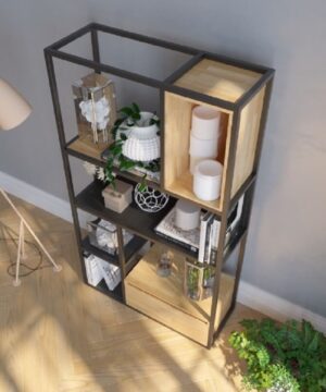 Kệ sách kệ trang trí khung sắt KGC41