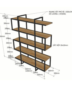 Thông số kích thước kệ sắt KGC47