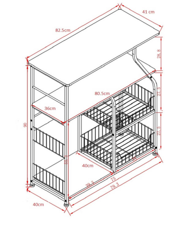 Thông số kích thước kệ KVS14