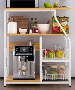 Kệ bếp để lò vi sóng KVS14 sang trọng , hiện đại mang lại độ thẩm mĩ tốt nhất cho không gian bếp .