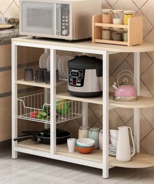Kệ bếp KVS16 được dùng để lò vi sóng , nồi cơm điện và nhiều vật dụng mang lại không gian ngăn nắp .