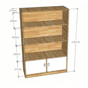 Kích thước tiêu chuẩn sản phẩm tủ gỗ cao su TGC23
