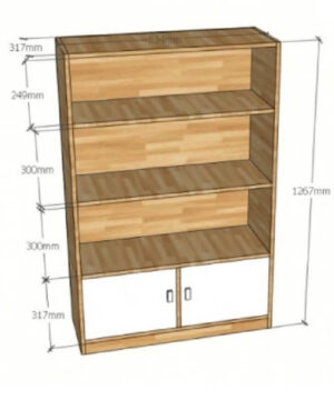 Kích thước tiêu chuẩn sản phẩm tủ gỗ cao su TGC23