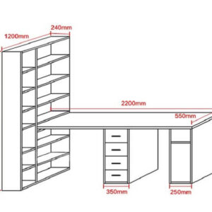 Bàn học sinh đôi có giá sách BGc49