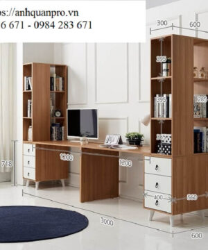 Bàn học sinh có giá sách đẹp BGC50