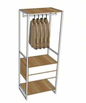 Giá kệ treo quần áo gỗ cao su GA12