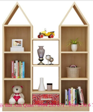Kệ sách cho trẻ em hình mái nhà KSG06