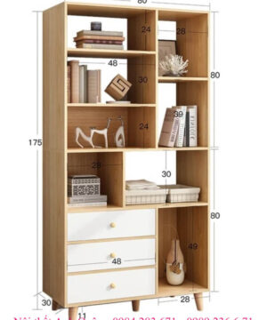 Kích thước kệ tủ sách KSG07