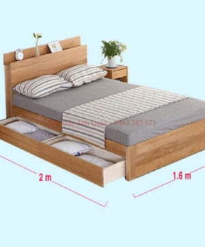 Giường ngủ gỗ công nghiệp có 2 ngăn kéo G09 1m6 x 2m2 5 Kích thước giường G09