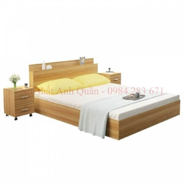 Giường ngủ có kệ đầu giường rộng 1m4 x 2m2 G08