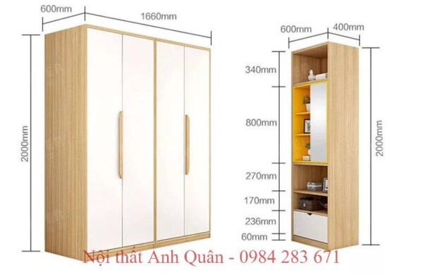 Kích thước tủ áo TGCN29