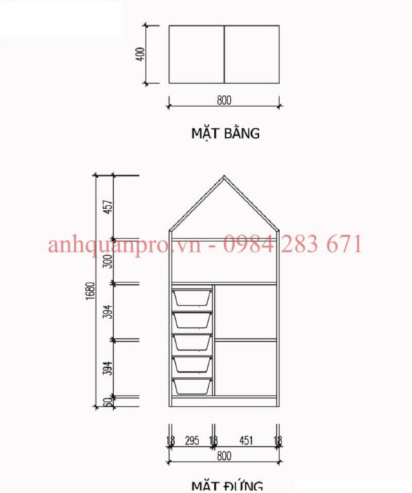 Kệ để đồ chơi cho bé KSG12