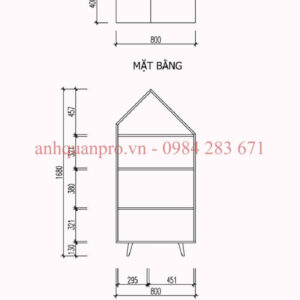 Kích thước kệ KSG14