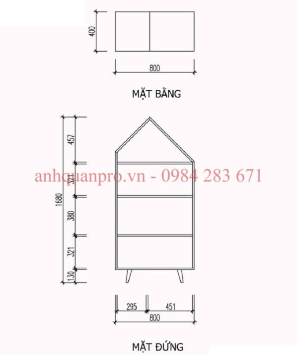 Kích thước kệ KSG14