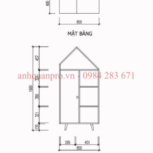 Kích thước kệ gỗ KSG15