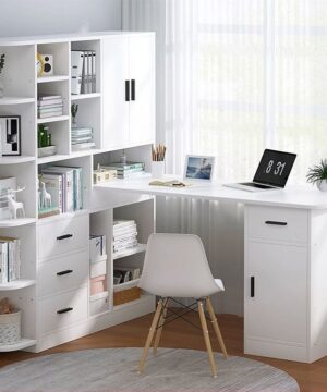 Bàn học sinh có giá sách góc BGk06