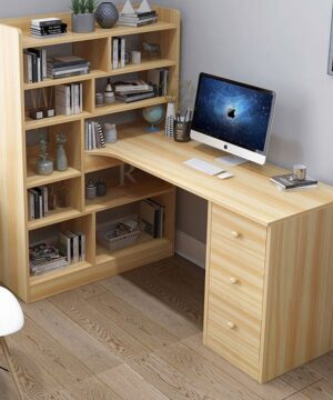 Bàn học sinh có giá sách góc BGK07