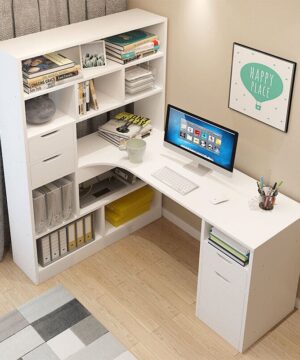 Bàn học sinh có giá sách góc BGK07
