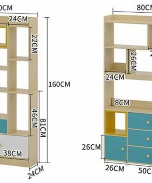 Kệ tủ sách hiện đại KSG17 5 Kệ tủ sách gỗ hiện đại KSG17