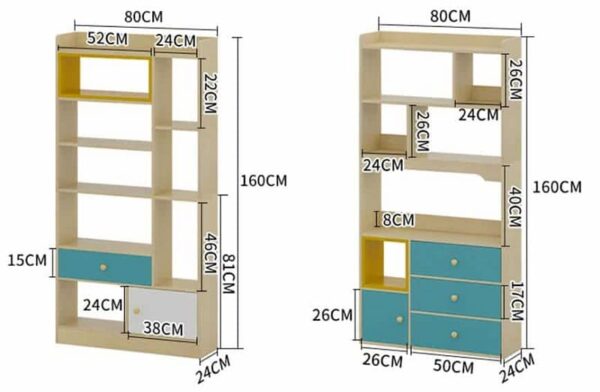 Kệ tủ sách gỗ hiện đại KSG17