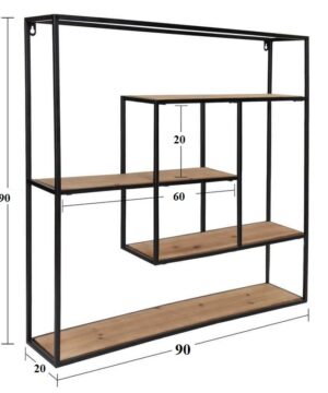 Kệ sắt trang trí treo tường KTT01 8 Kích thước kệ treo tường KTT01