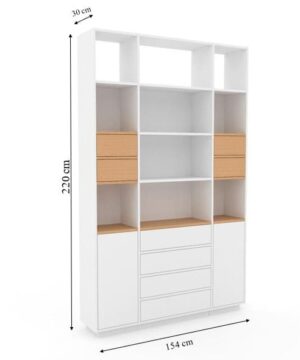 Kích thước kệ tủ sách gỗ KSG22