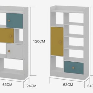 Kích thước chi tiết kệ tủ sách KSG18