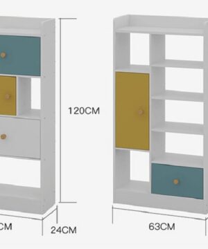 Kích thước chi tiết kệ tủ sách KSG18