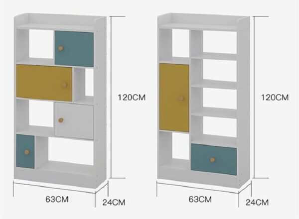 Kích thước chi tiết kệ tủ sách KSG18