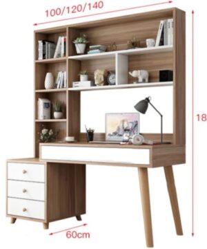 Bàn học có giá sách bằng gỗ công nghiệp BGC61 5 Bàn học hiện đại liền giá sách BGC61